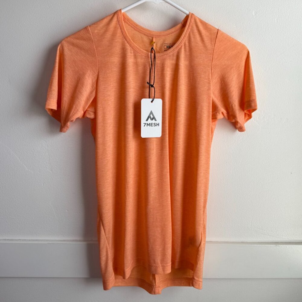 NWT 7MESH Industries Fuzzy Peach Elevate Short Sleeve Shirt
